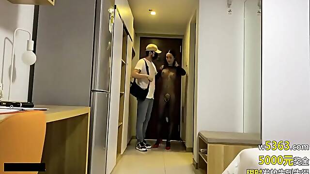 Body Stocking Ladyboy Is A Prostitute With A Client Fucking Hard
