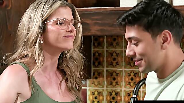 ADULT TIME - Sexy Stepmommy Cory Chase Gives Shy Stepson Lapdance And Lets Him Fuck Her Pussy RAW