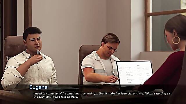 Sexy Married Teacher Having Threesome with Two Lucky Students - the Office