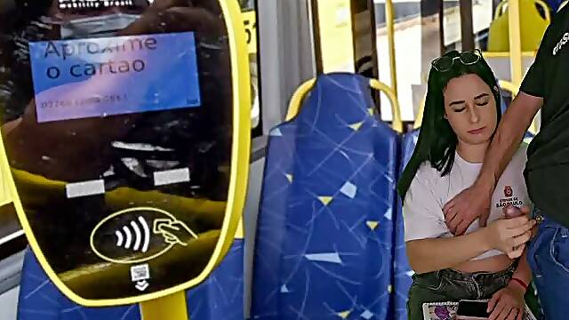 University student notices passengers erection on the bus... and was left speechless!