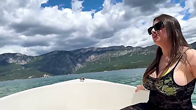 A French Girl With Huge Tits Cheats On Her Boyfriend And Fucks On A Public Boat With A Stranger !!!
