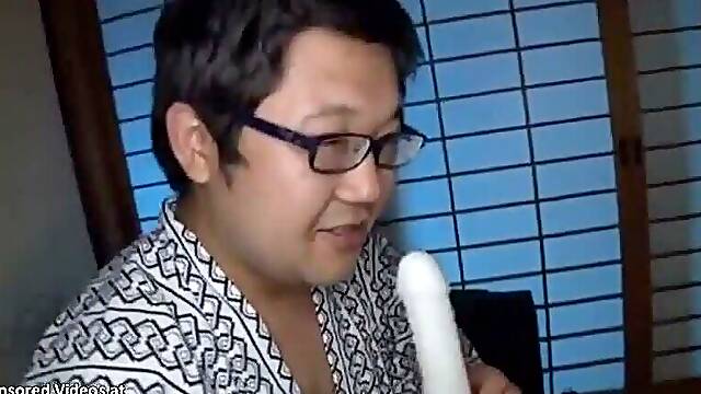 Japanese wonderful wife satisfies super horny man