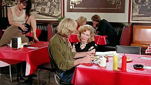 Five wild bitches fucking clients in Italian restaurant