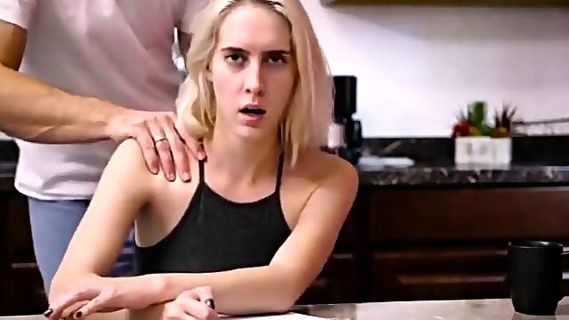 Daddy Gives His Blonde Stepdaughter Small Tits Stress Relief!