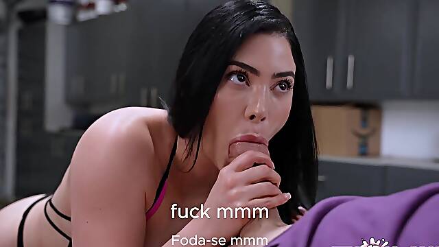 Can t say stepmom delivers sensual POV small tits heat