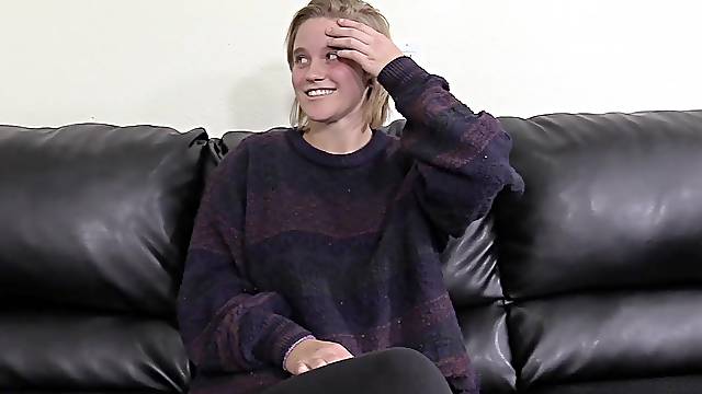 Blonde cutie Thia likes it when he fucks and chokes her