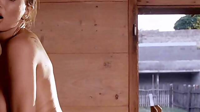 Nice fucking in the sauna with attractive brunette Alyssia Kent