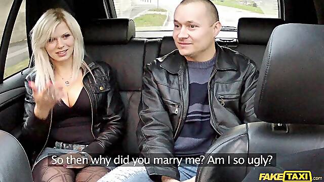 Cuckold Husband Watched Cabbie Fuck His Hot Cheating Blonde Wife - sloppy blowjob