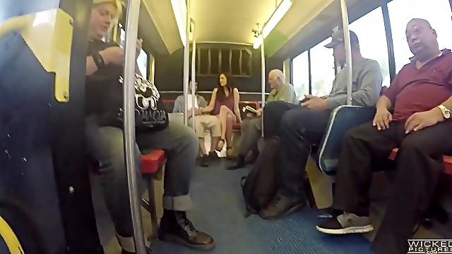 Anastasia Ebony got banged in the bus and enjoyed each single second of her adventure