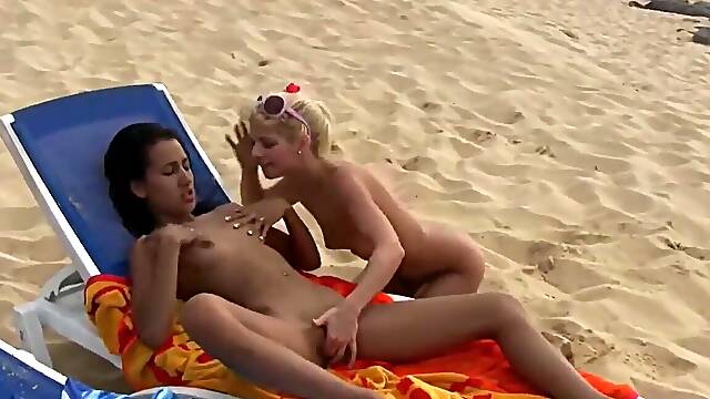 Undressed Beach - PhotoShoot two - 2 Sweethearts Peeing