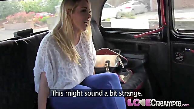 Love Creampie, Breathtaking breasty golden-haired lets taxi driver cum