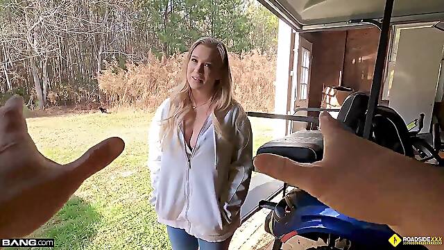 Roadside - Our Mechanic Got Fortunate With A Breasty Golden-Haired Playgirl Bailey Brooke