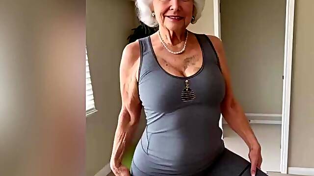 Sporty Granny and GILF in Yoga Panties CG AI Porn Art Compilation Part 1