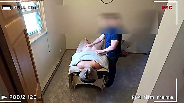 Cheating wife caught banging during her massage