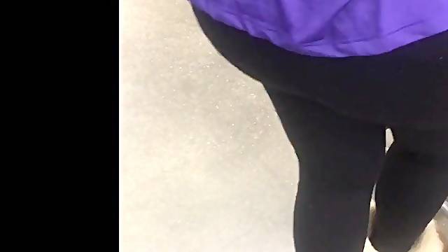 Large moist butt wearing spandex groped