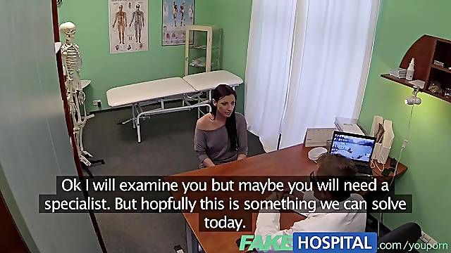 FakeHospital Hidden cameras catch female patient using massage tool for an orgasm