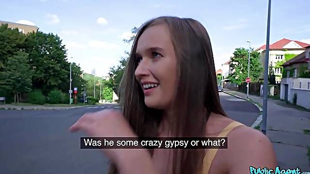 Tittyflashing on the streets of czech republic