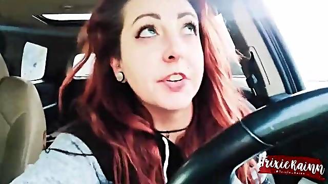 Wearing Sex Toy in Gas Station & Squirting in Car Porn Movies - Tube8