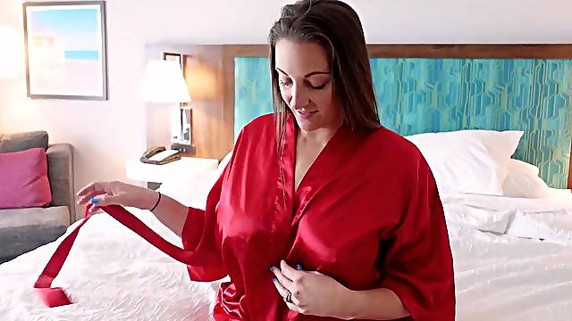 Mommy Melanie Hicks Waits For Step Son In Hotel Room