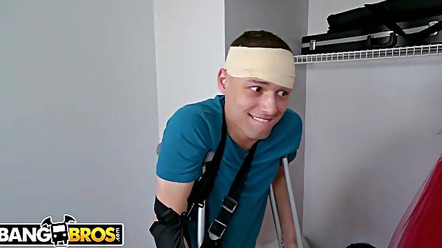BANGBROS - Breasty Mexican Healthcare Worker With Large Butt Hanging Out Her Uniform Goes The Additional Mile For Client