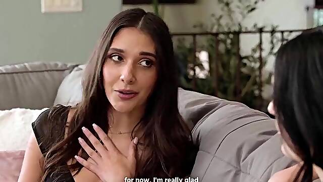 GIRLSWAY - Charlotte Sins Has Affair With Stepsister-In-Law Aria Sloane Whilst On Call With Her Wife