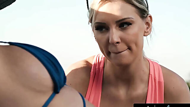 GIRLSWAY - Tanning Hottie Desiree Dulce Mistakes Lesbo mother Id like to fuck Neighbour Kenzie Taylor For Her Boyfriend