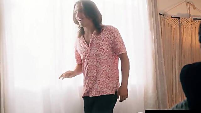 ADULT TIME - Sexually excited MILFs Penny Barber & Ryan Keely Have GROUP-SEX WITH STEPSONS To Celebrate BDAY!