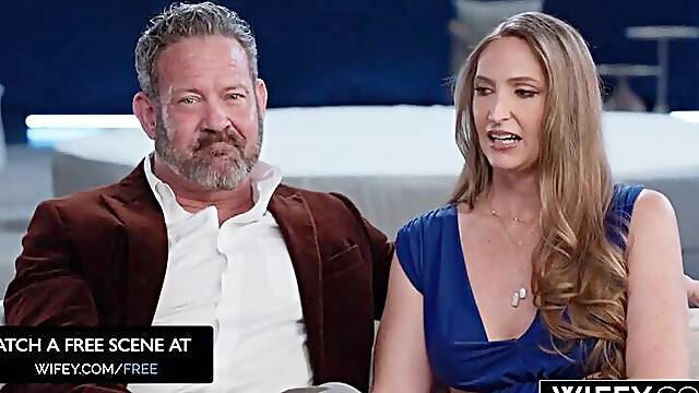 WIFEY Married mother Id like to fuck Brandi Johnson Gets Spit-Roasted And Creampied Whilst Hubby Watches