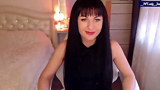 2019-04-25-MLady JessySo Hot in Ebony Chair Partial Undressn Tease