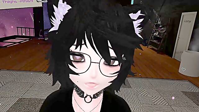 Emo stranger fellates and bangs you at VR party