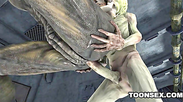 torrid three dimensional Alien honey Gets Fucked by a Martian