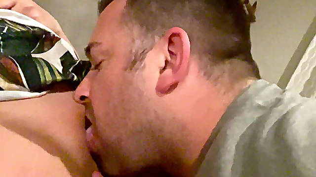 Super hot guy eats my wet blonde MILF pussy, I spunk so HARD on his face!