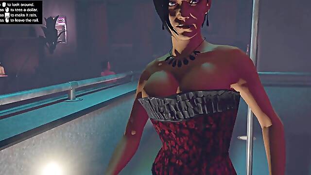 GTA V marvelous pole dance and nude Lap Dance [18+]