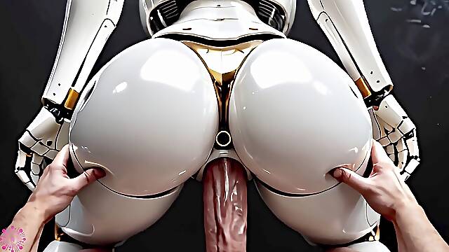 Fucky-fucky Robot Gets Fuck From Behind And Wants Cum inside - Close-up point of view AI