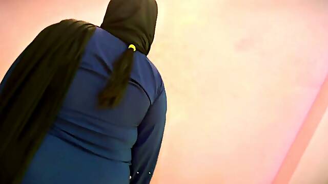 Fucking my Stepmom When she sweeping my room sans pant only wearing a hijab &amp; Abaya &amp; she attempt to tempt me to sex with her