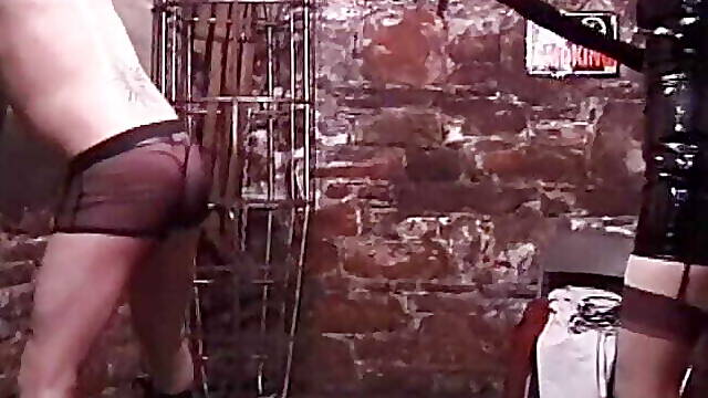 Chinese Mistresses  torments slave friends in dungeon in same time