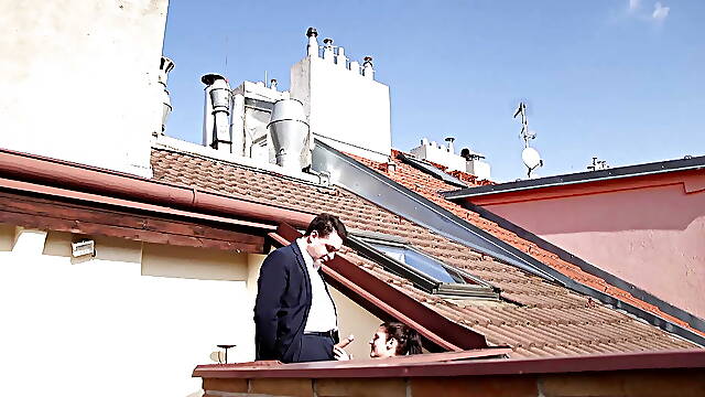 Andrea Dipre and the blowjob on the roof