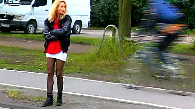 German street whore secretly filmed in Duisburg - 80s retro