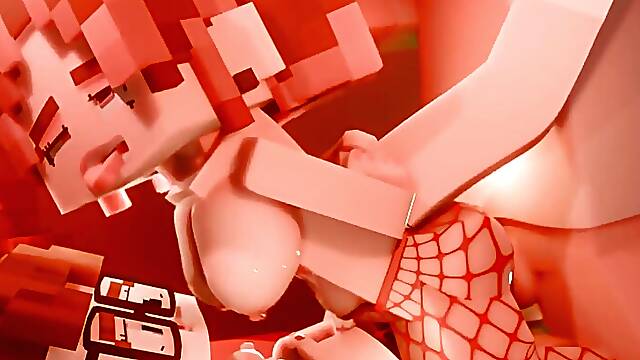 Minecraft Sex Mod - Threesome Sex Animation