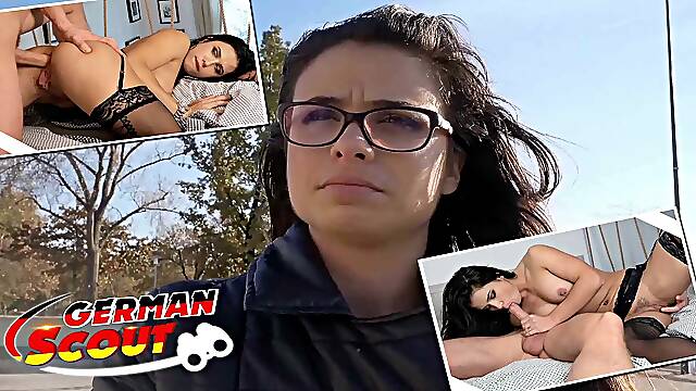 German Scout - Rough Anal Sex for Cute Teen Mira Cuckold at Pick up Casting