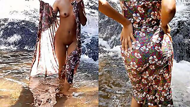 Deshi indian Gril Jungle River Bathing Nud