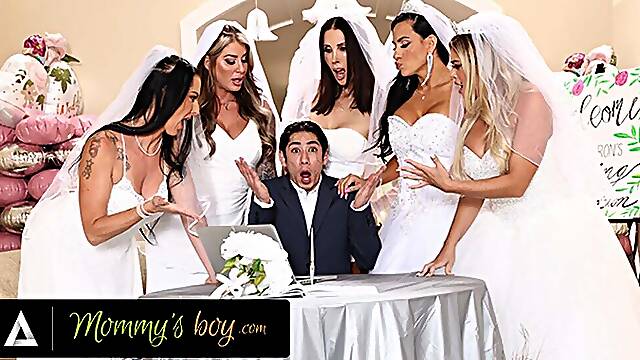 MOMMYS BOY - Furious MILF Brides Reverse Gangbang Hung Wedding Planner For Wedding Planning Mistake