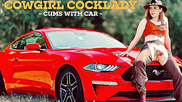 Cowgirl Cocklady Cums with Car