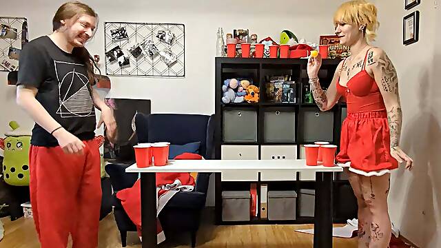 End of the Year Game of Strip Beer Pong