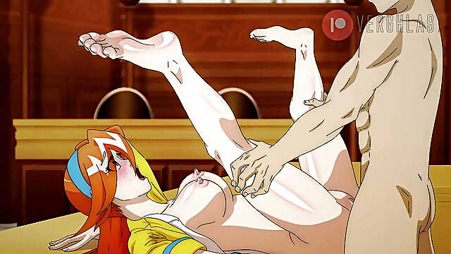 Ace Attorney Hentai - Athena Cykes Gets Fucked On Top of the Courtroom Table