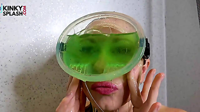 Slime Blowjob Fantasy in Dive Mask