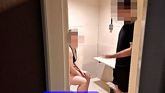 Gym Bathroom Surprise - She Got Caught with Ass Out &amp; Took My Load