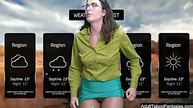 Weather Girl With A Genital Arousal Disorder Has Unwanted Humiliating Orgasms On Live TV    (WMVHD)