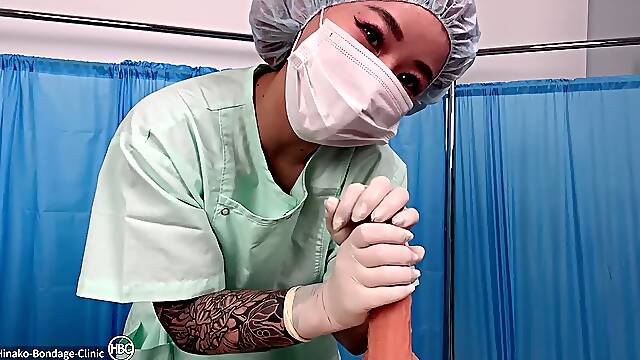 Maske Handschuhe, Japanisch Rubber, Medizinische Maske, Gummi Herrin Klinik, Klinik Operation