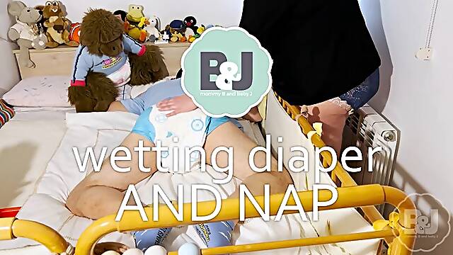 Wetting diaper and nap